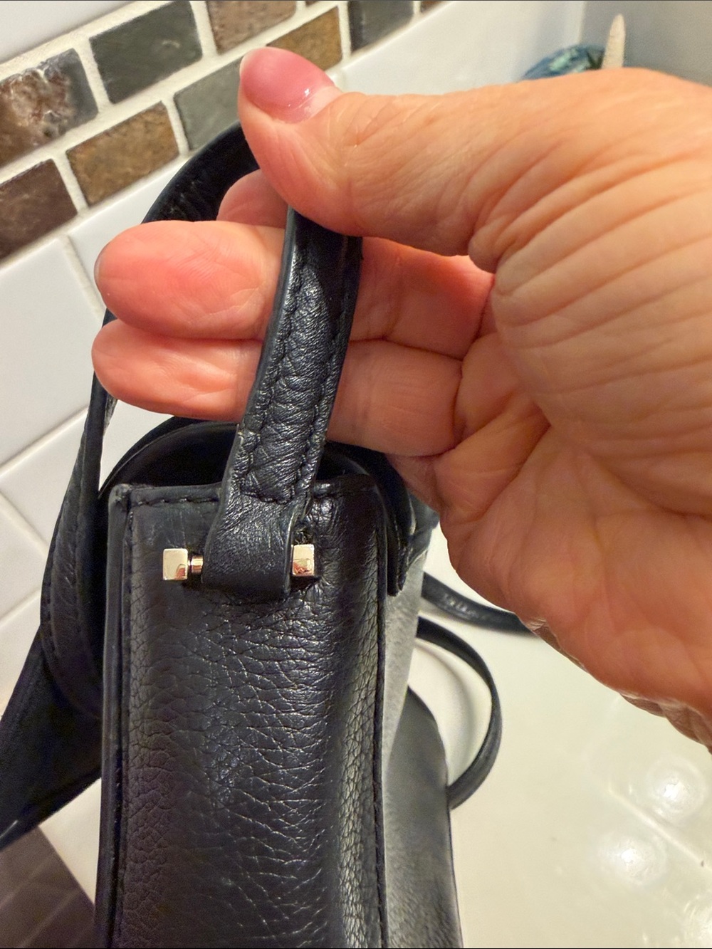 kate spade Black Suede & Leather Crossbody Bag - Picture 9 of 10